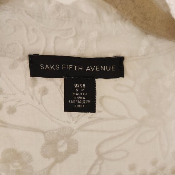 Women's New Saks Fifth Avenue White Dress - Picture 2 of 3